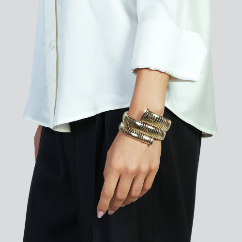 Bracciale Donna Unoaerre Bronzo Dorato Rigido Tubogas 581487