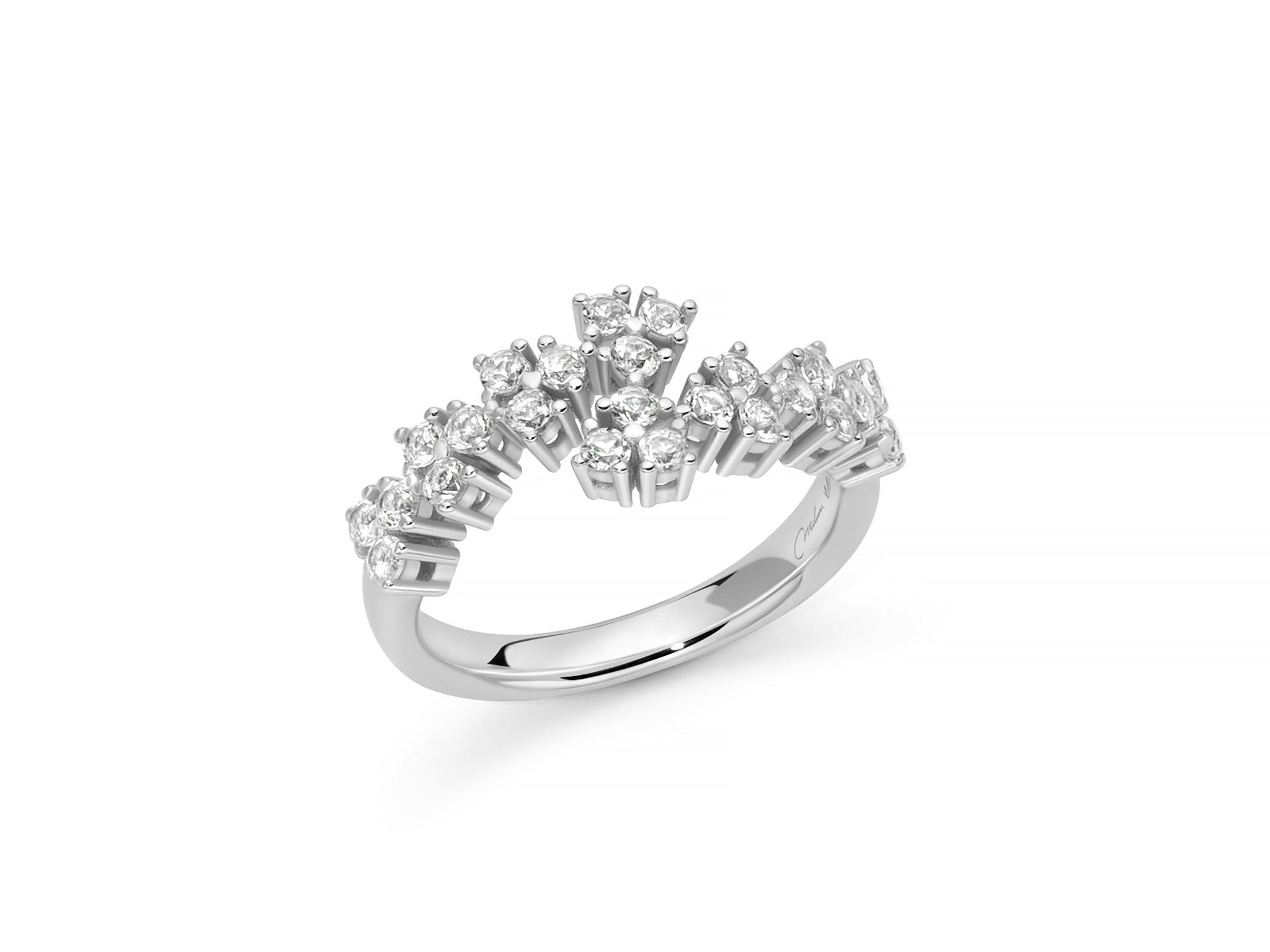 Anello Donna Miluna  Argento 925 con Topazi bianchi LID4092