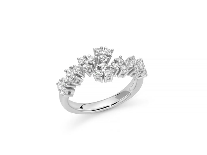 Anello Donna Miluna  Argento 925 con Topazi bianchi LID4092