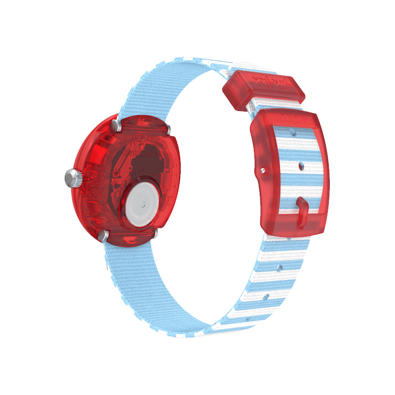 Orologio Bambino Swatch Flik Flak Shining Crab Azzurro Rosso ZFPNP143
