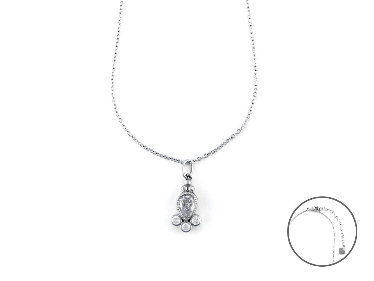 Collana Donna 4US Cesare Paciotti Argento Punto Luce Zirconi Bianchi 4UCL6571W