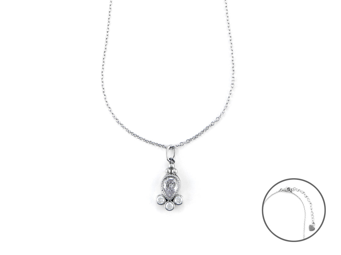 Collana Donna 4US Cesare Paciotti Argento Punto Luce Zirconi Bianchi 4UCL6571W