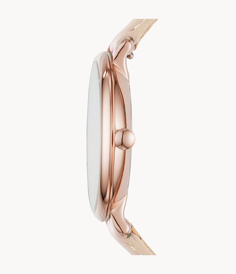 Orologio Donna Fossil Quarzo Solo Tempo Acciaio Rosè Pelle Rosa Jacqueline ES3988