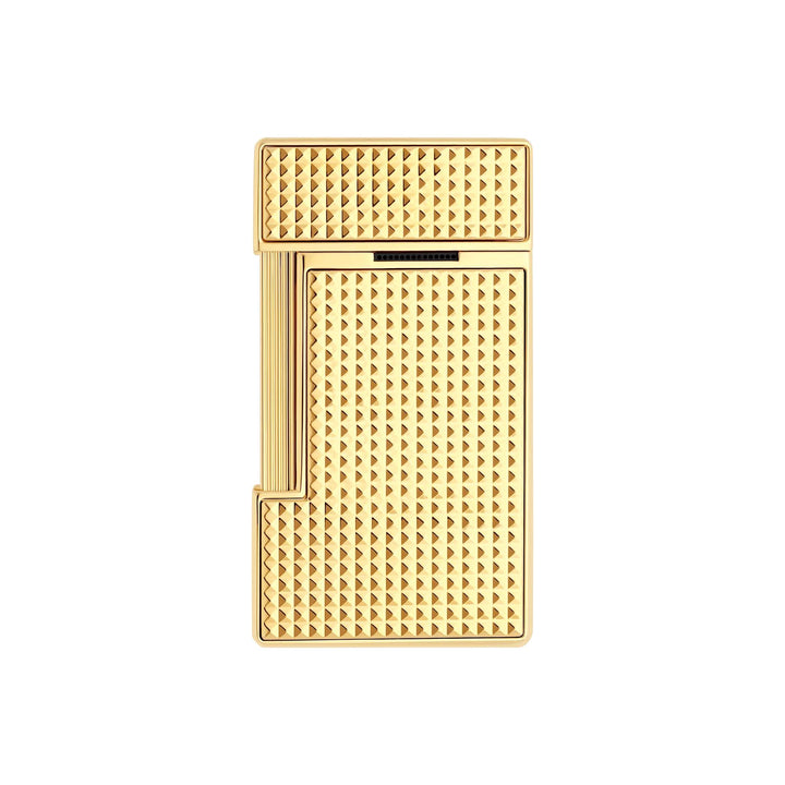 Accendino Unisex Dupont Slimmy Acciaio Dorato Testa Di Diamante 028009