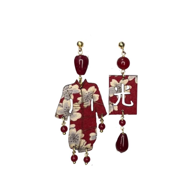 Orecchini Donna Lebole Kimono Classic Seta Rubino KS/P/RUBINO
