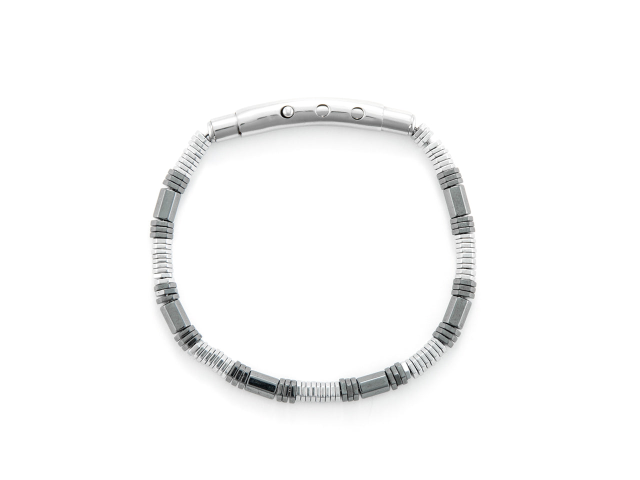 Bracciale Uomo 4US Cesare Paciotti  acciaio ed ematite 4UBR6455