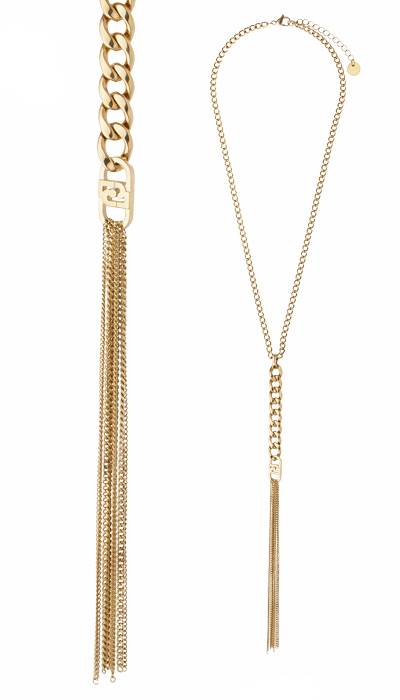 Collana Donna Liu Jo Acciaio Gold Pendente Multifili LJ3056