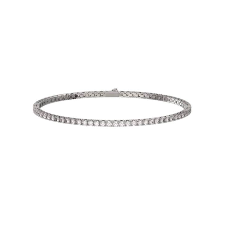 Bracciale Uomo John Richmond Tennis Titanio Brillanti Bianchi Silver IP JRTM32WW