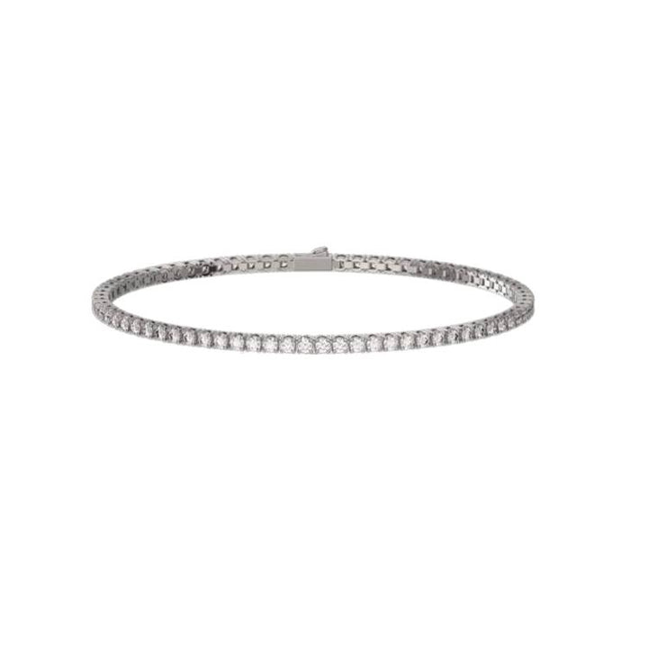 Bracciale Uomo John Richmond Tennis Titanio Brillanti Bianchi Silver IP JRTM32WW