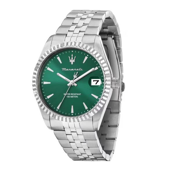 Orologio Uomo Maserati Epoca Verde Acciaio Quarzo Data R8853100057