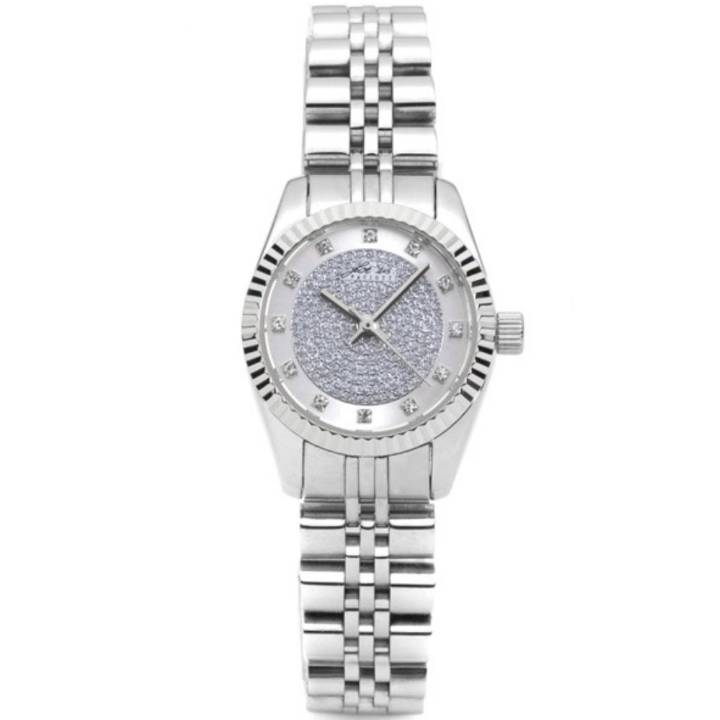 Orologio Donna 4US Cesare Paciotti Quarzo Solo Tempo Acciacio Zirconi Bianchi T4SW486