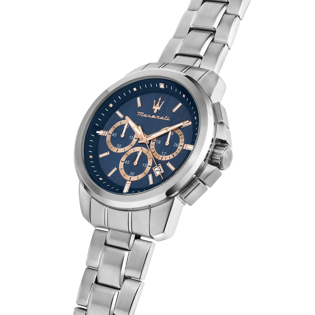 Orologio Uomo Acciaio Maserati Quarzo Cronografo  Blue Data R8873621037