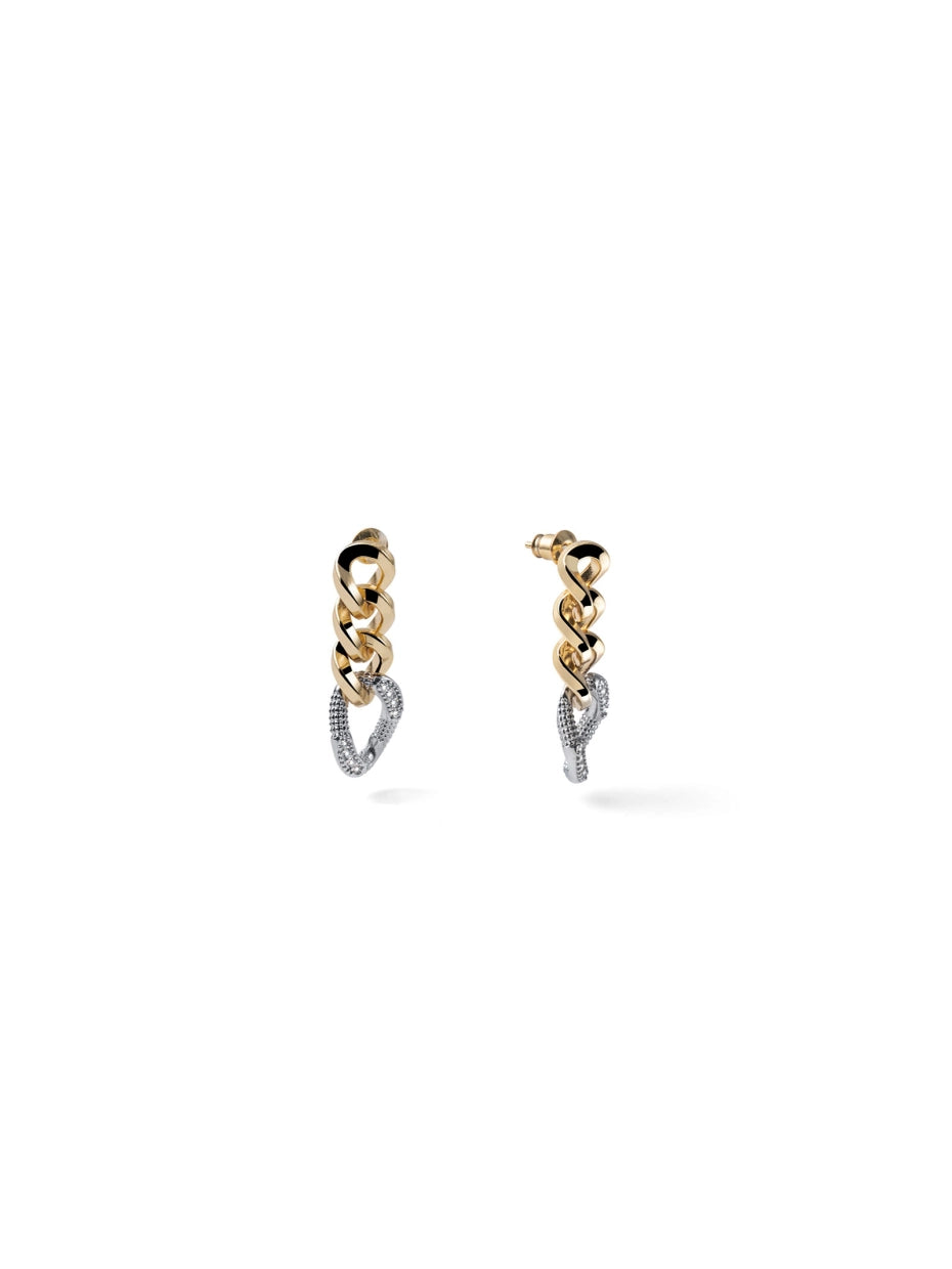 Orecchini Donna Unoaerre Bronzo Dorato Catena  Pendente 587427
