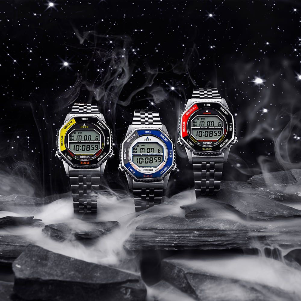 Orologio Uomo Seiko Rotocall Nero Giallo Digitale SMGG17P1