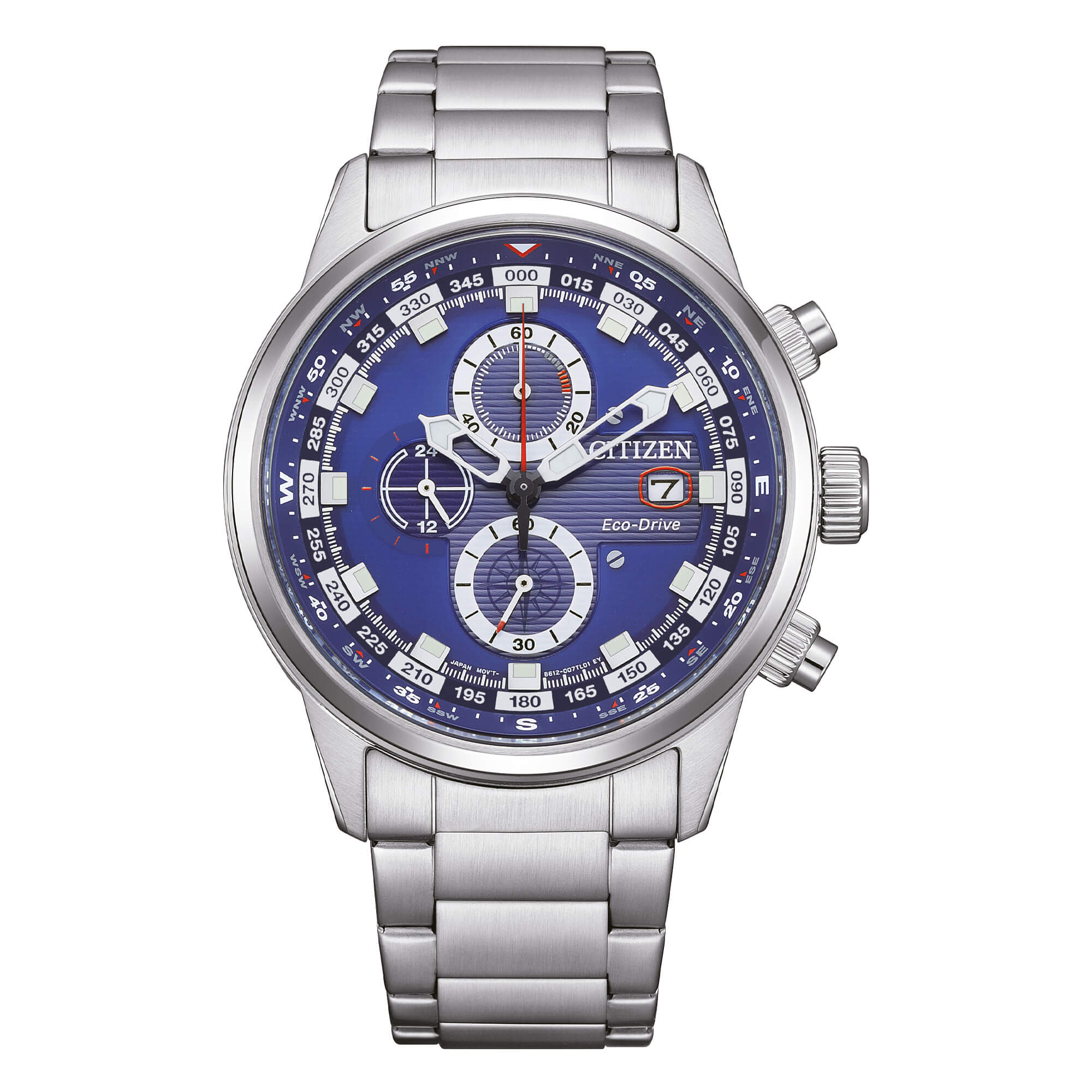 Orologio Uomo Citizen Eco-Drive Cronografo Acciaio Marine Blu CA0860-80L