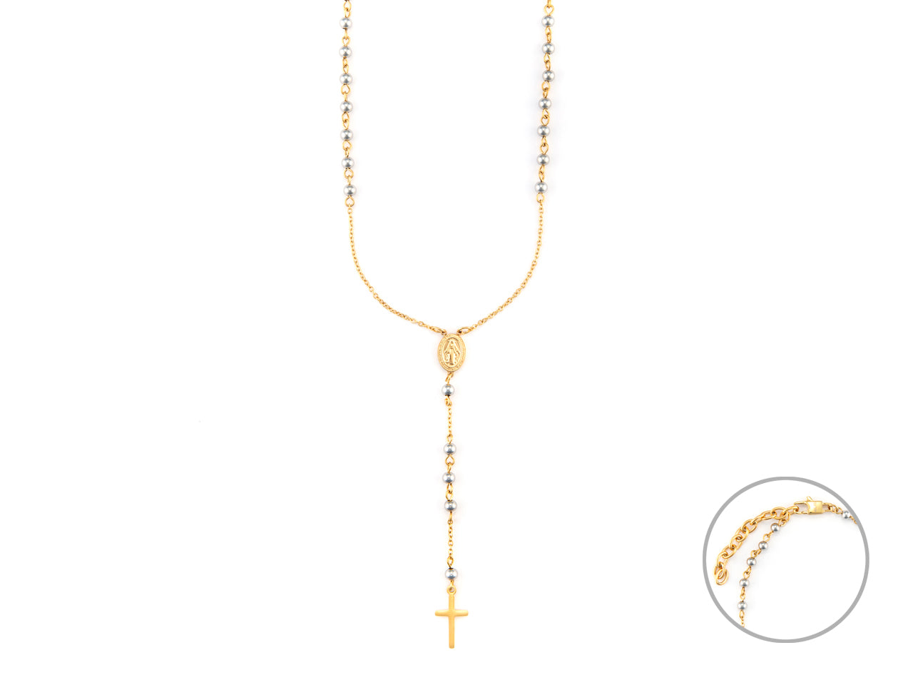 Collana Uomo Acciaio 4US Cesare Paciotti Rosario dorato 4UCL7347