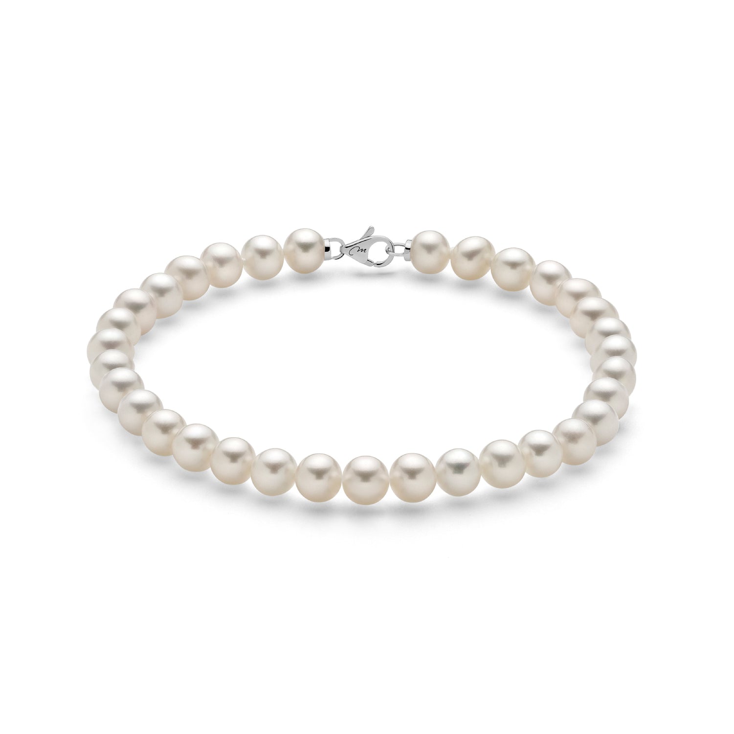 Bracciale Donna Miluna Oro Bianco 18 KT Perle Acqua Dolce 6,5-7 mm 1MPA657-17NL587