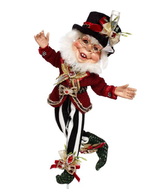Elfo Party Time Natalizio Goodwill Artigianale Pupazzo Scultura Altezza 30 cm MR 51-37562