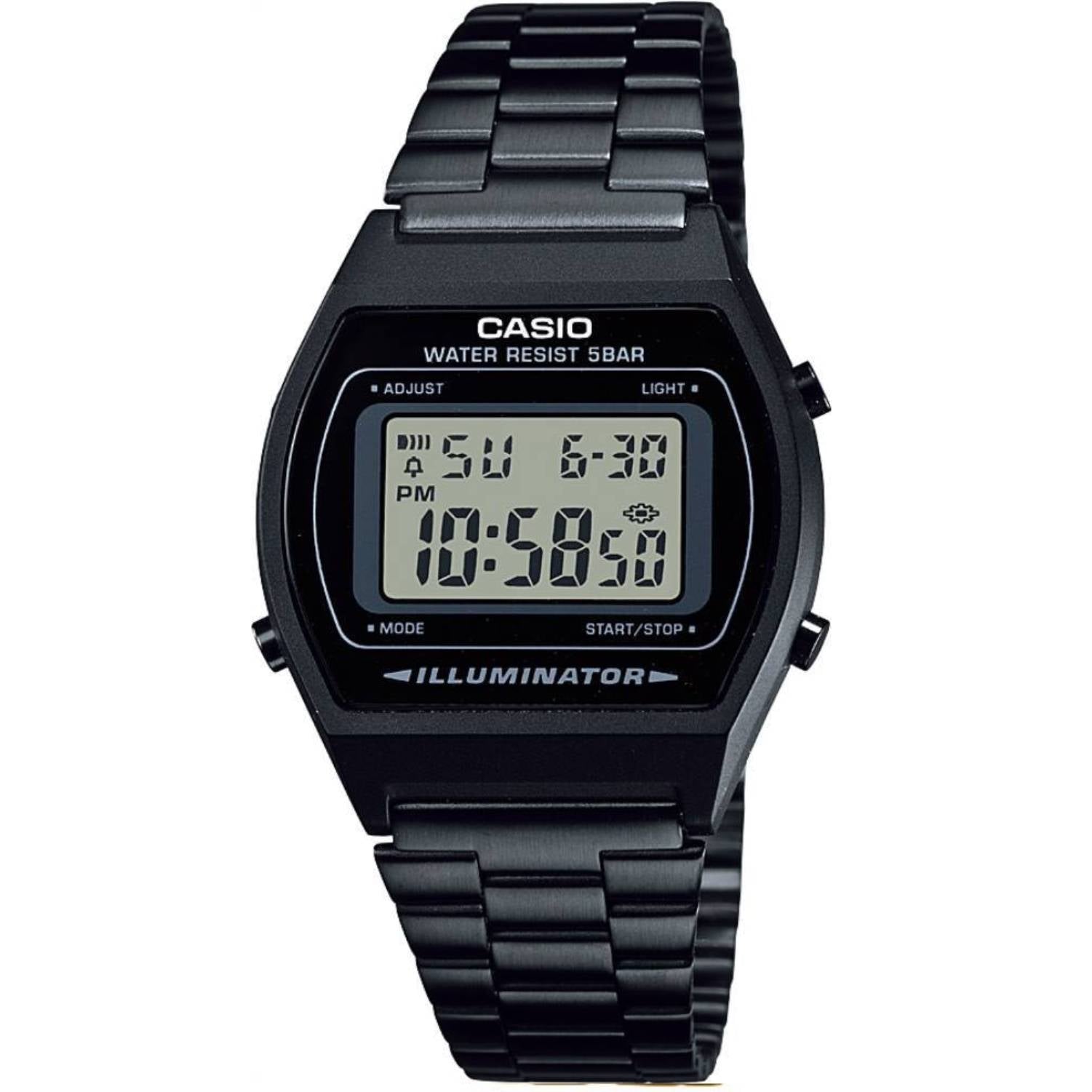Orologio Uomo Acciaio Casio Quarzo Digitale Nero Cronografo B640WB-1ADF