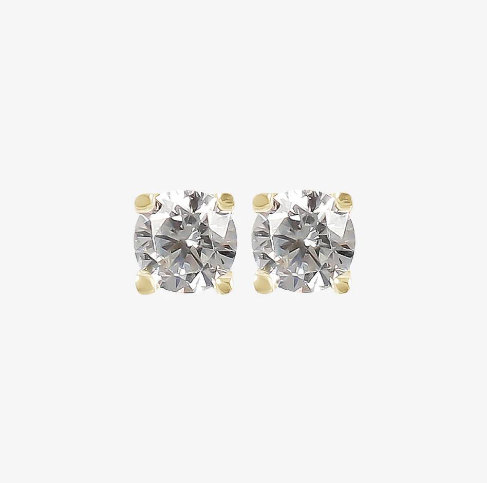 Orecchini Donna Bambina Milor Gold 9 KT Punto Luce Zircone Bianco WSGD90344.YG
