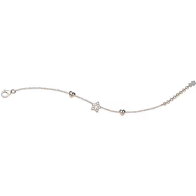 Bracciale Bambino Nanàn Argento 925 rosè con stella zirconata cuori NAN0291