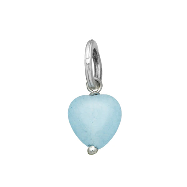 Charm Donna Giovanni Raspini Argento 925 Cuore Angelite Realizzato A Mano 11624