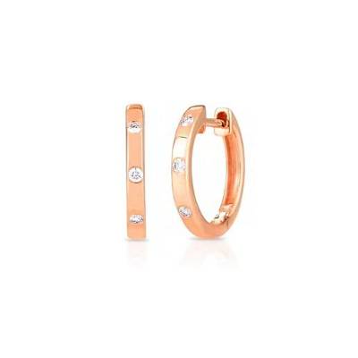 Orecchini Donna Liu Jo Acciaio Cerchio Rosè Zirconi Bianchi LJ2462