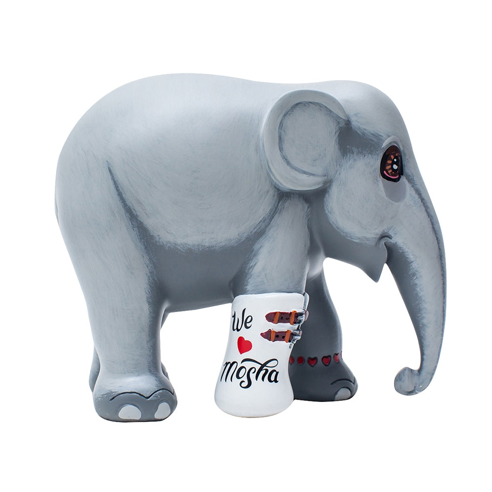 Scultura Elefante Onlylux We Love Mosha Global 15cm Resina Dipinto A Mano 8858831237049