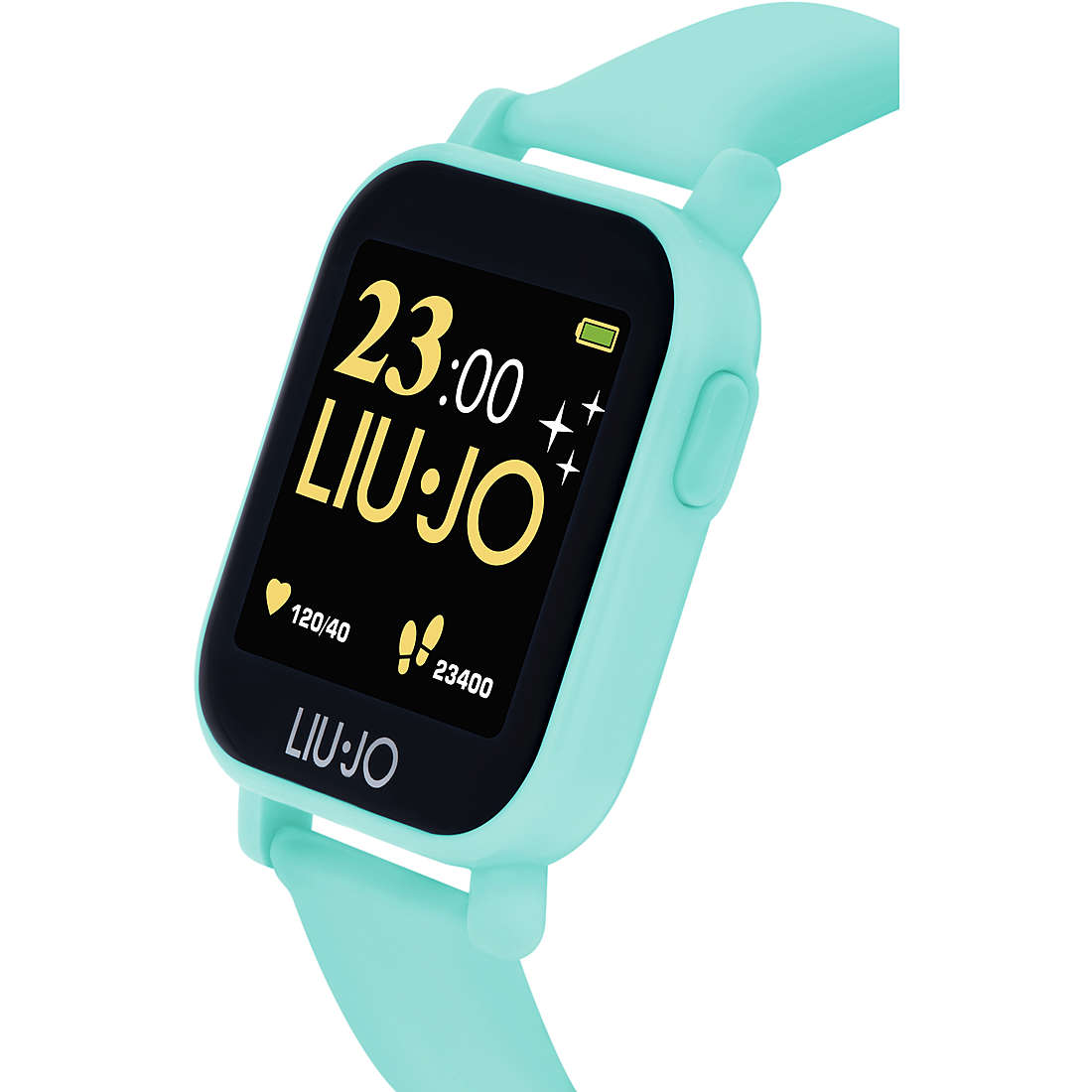 Orologio Liu Jo Donna Smartwatch Cinturino Cassa Gomma Acquamarina SWLJ029