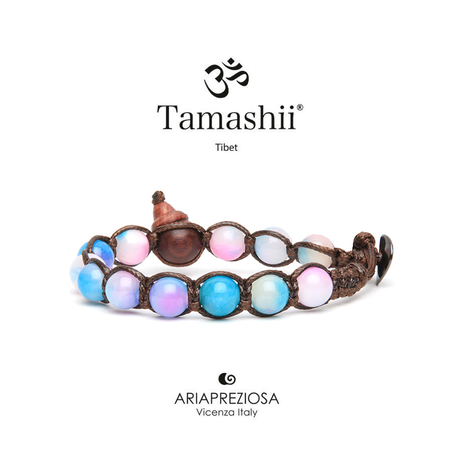 Bracciale Unisex Tamashii Pietra Jade blooms Peacock pink BHS900-319
