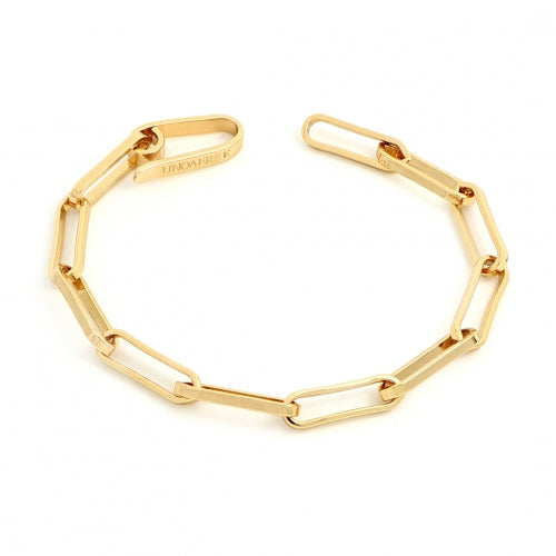 Bracciale Donna Unoaerre Bronzo Lucido Dorato Catena Groumetta 512267