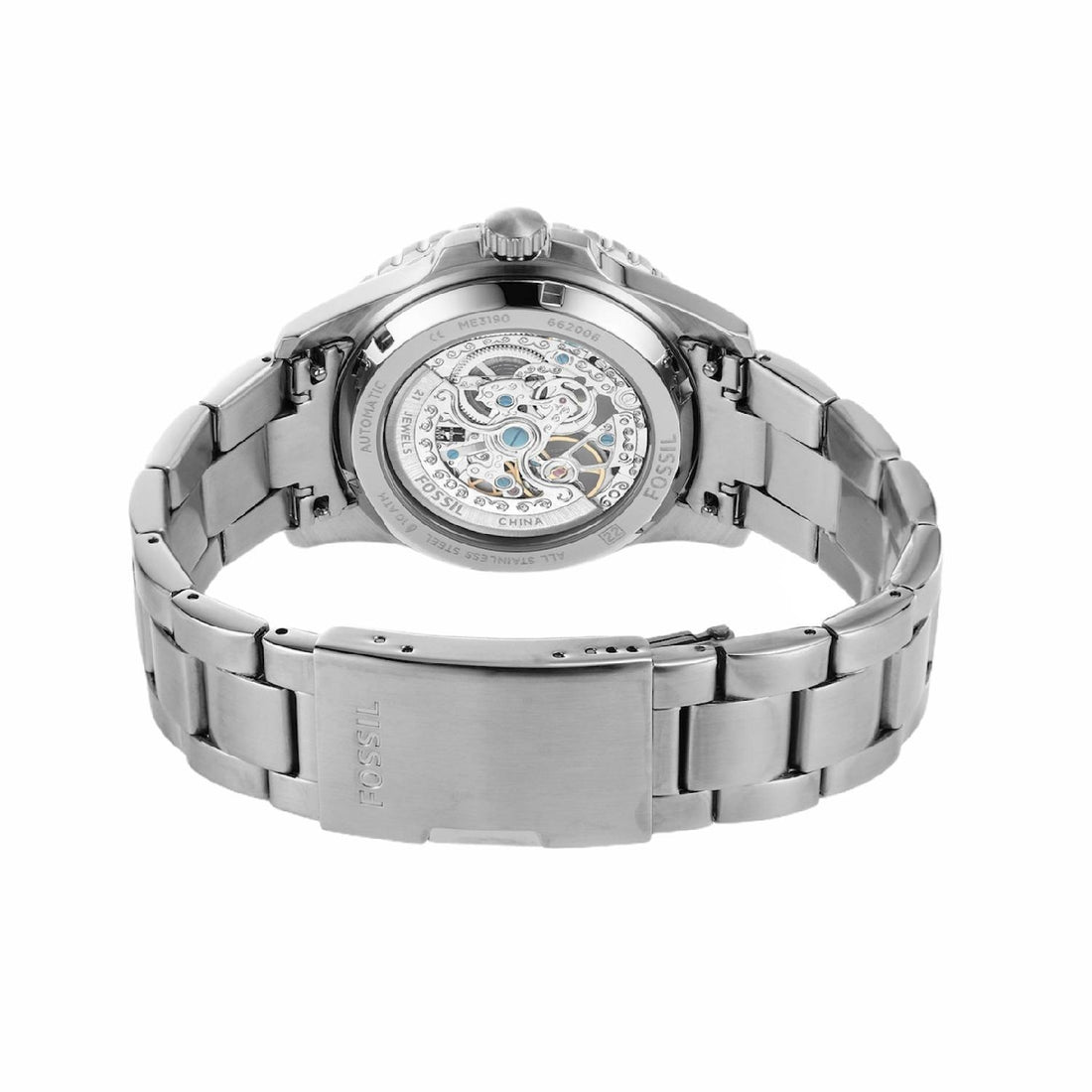 Orologio Uomo Acciaio Fossil Solo Tempo Automatico Nero 100M ME3190