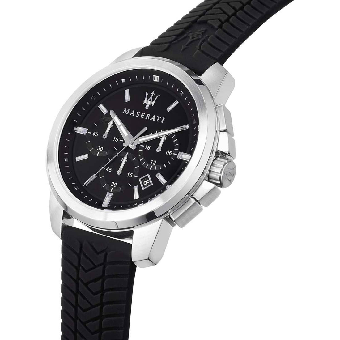 Orologio Uomo Acciaio Maserati Cronografo Quarzo Data Nero R8871621014