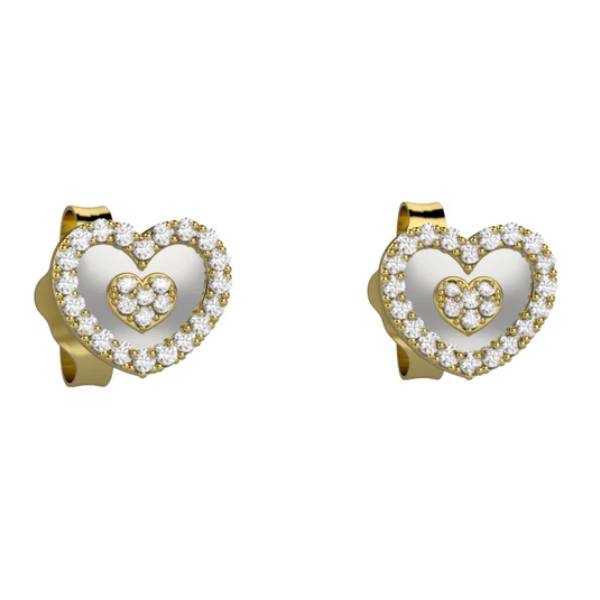 Orecchini Bambina Nanàn Argento 925 Cuore Nel Cuore NAN0639