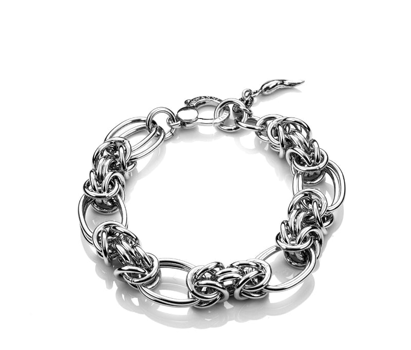 Bracciale Donna Giovanni Raspini Argento 925 Catena Ischia Maglia Bizantina 08843