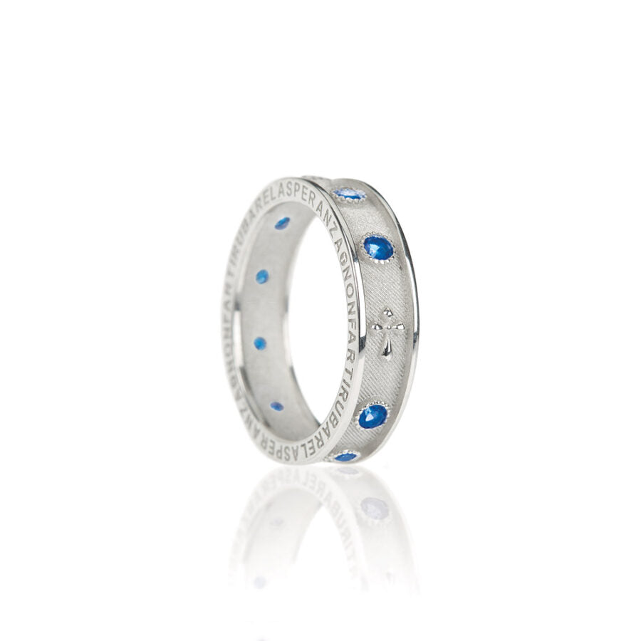 Anello Rodio Rosarium Argento 925 AGI103/A-AZZ Mis 19