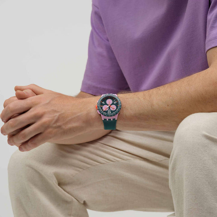Orologio Unisex Swatch MOMENT OF ROSE Quarzo Cronografo Data SUSP400