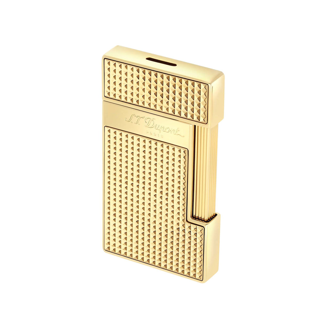 Accendino Unisex Dupont Slimmy Acciaio Dorato Testa Di Diamante 028009