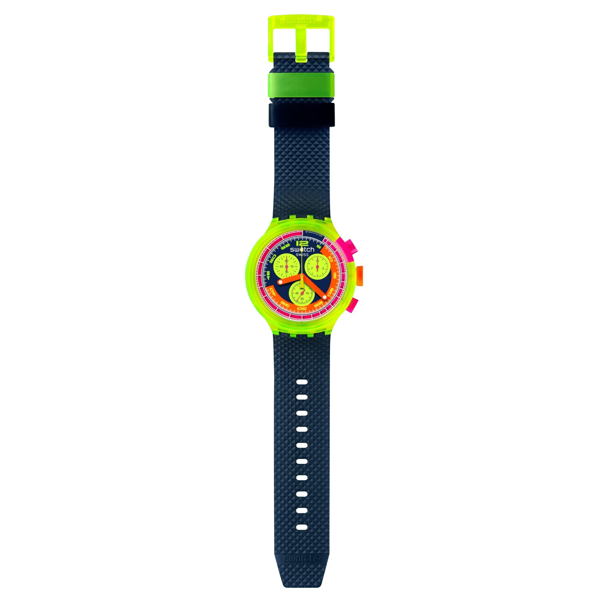 Orologio Uomo Swatch Neon To The Max Quarzo Cronografo Multicolore SB06J100