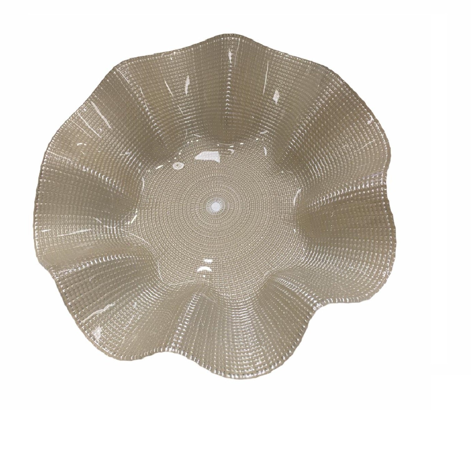 Centrotavola cristallo Onlylux Mosaico perla cm 34 OL02506