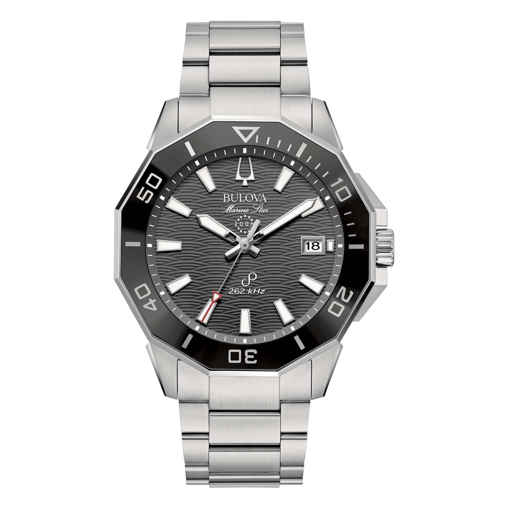 Orologio Uomo Bulova Marine Star Nero Precision 262 Hz Acciaio 96B434