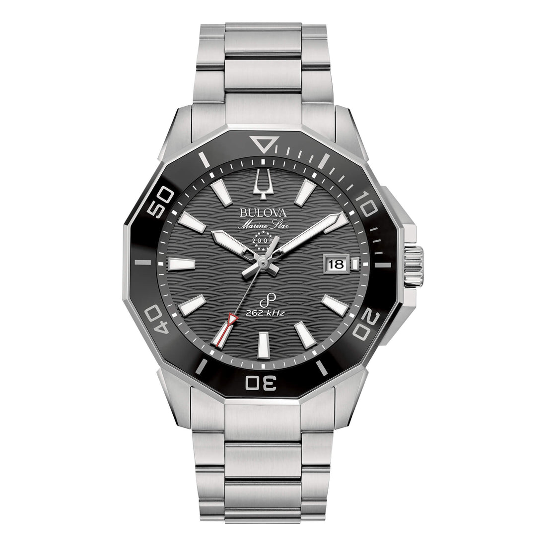 Orologio Uomo Bulova Marine Star Nero Precision 262 Hz Acciaio 96B434
