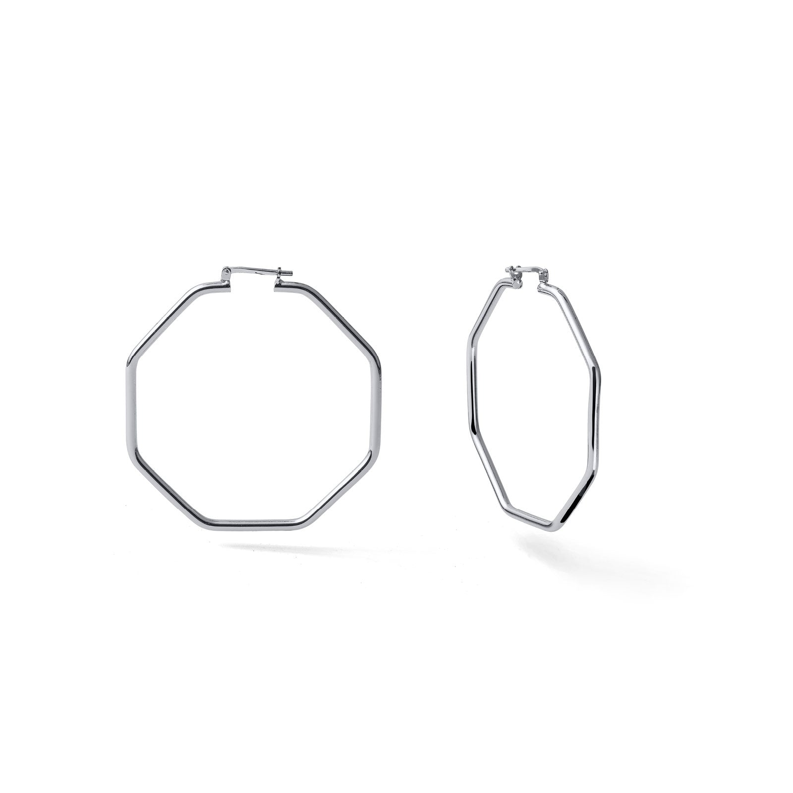 Orecchini Donna Unoaerre Bronzo Argentato Cerchio Ottagonale 581479