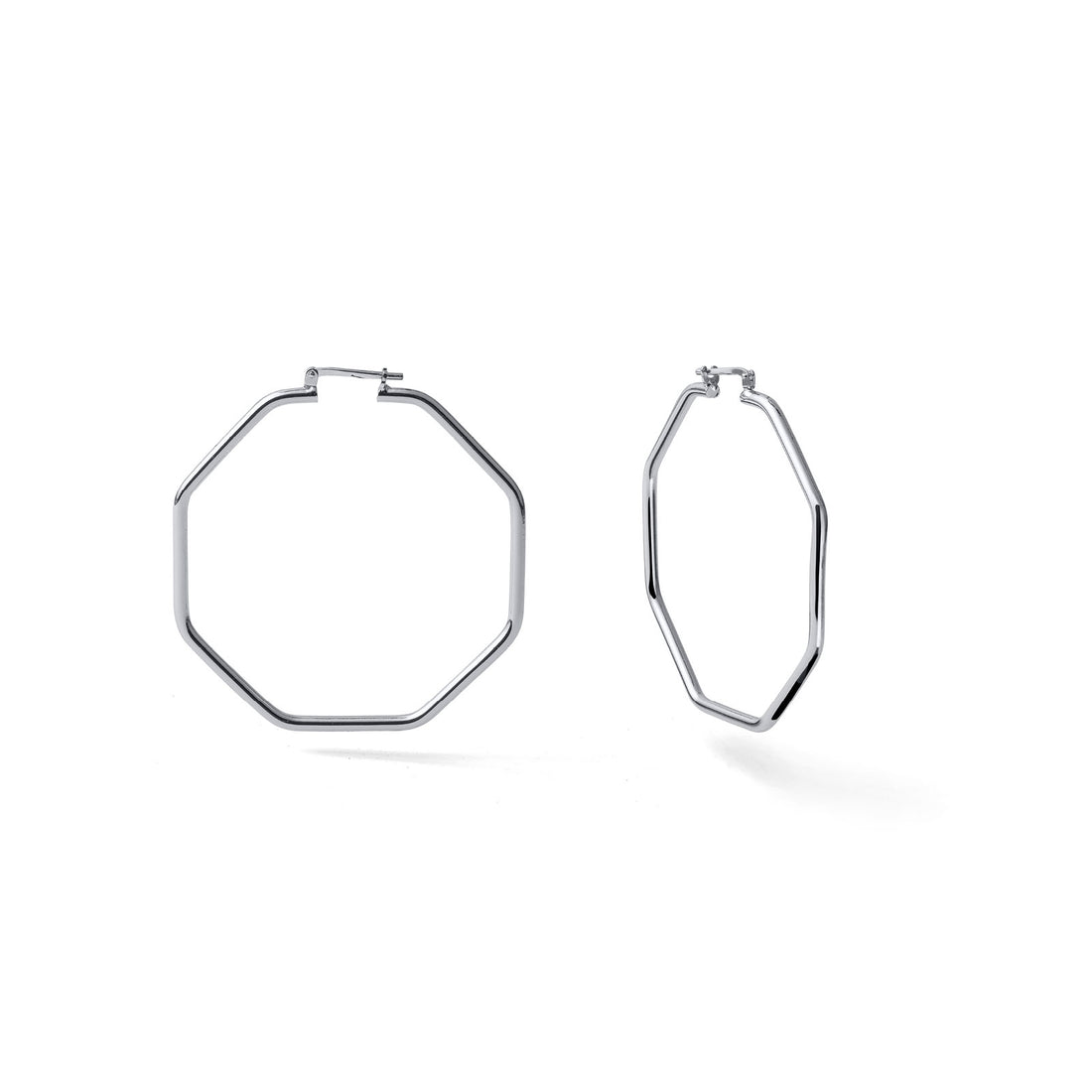 Orecchini Donna Unoaerre Bronzo Argentato Cerchio Ottagonale 581479