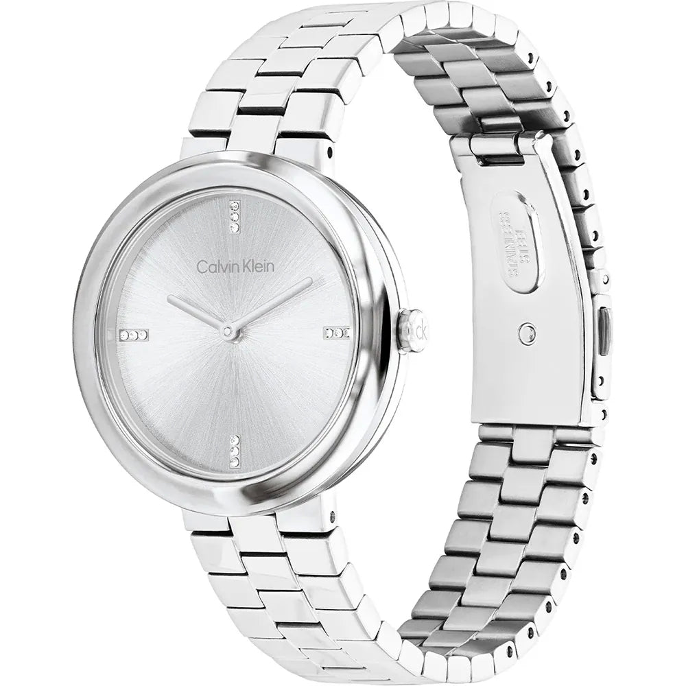 Orologio Donna Acciaio Calvin Klein Quarzo Solo Tempo  Lucido 25100093