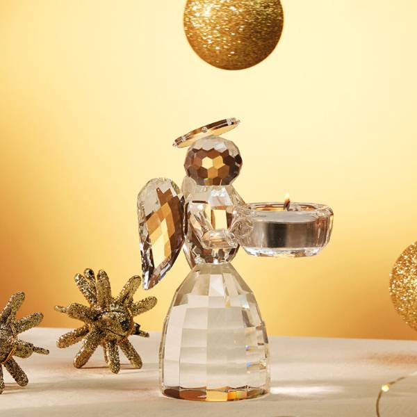 Candeliere Ottaviani Cristallo Lucido Angioletto Trasparente 800429