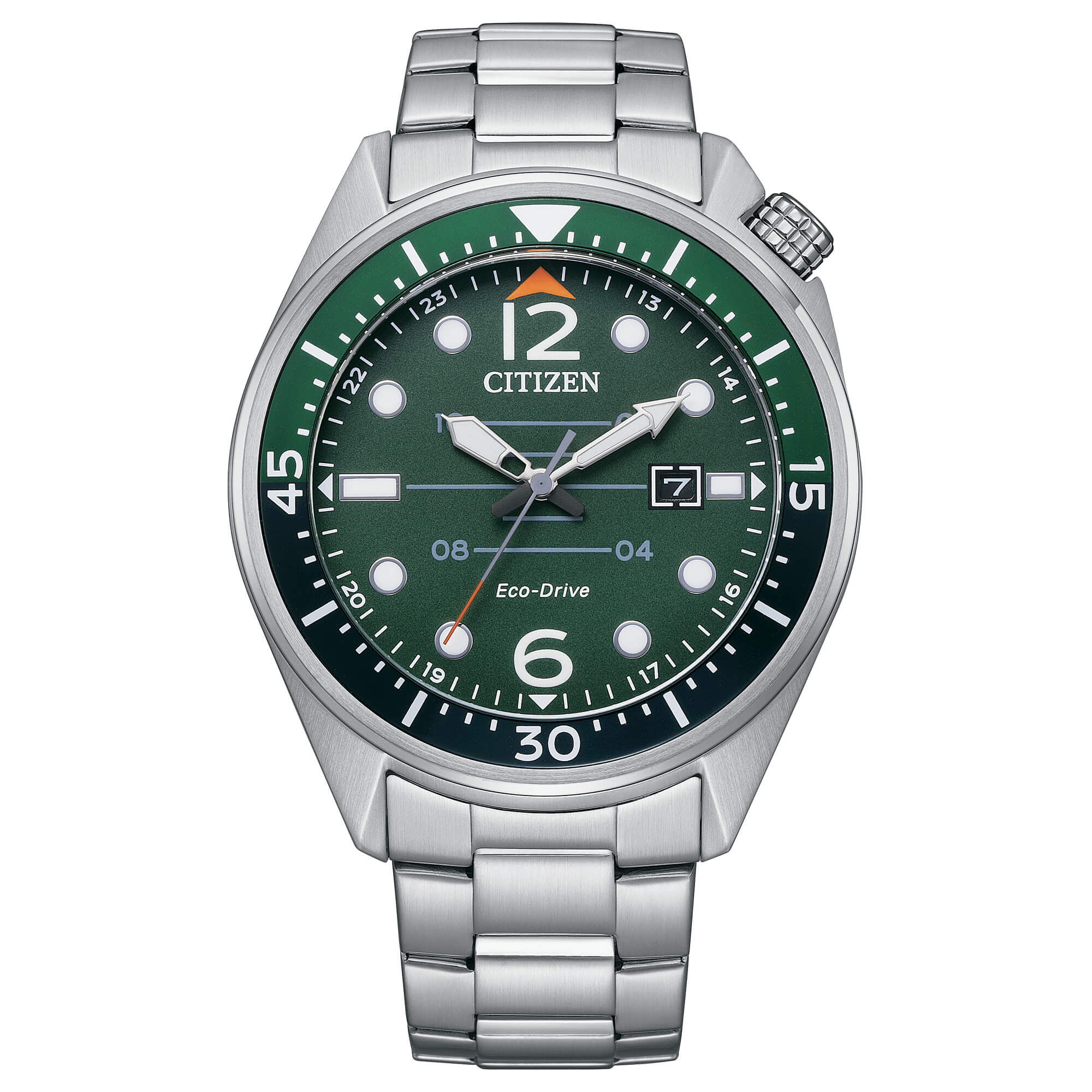 Orologio Uomo Citizen Eco Drive OF Seaplane Solo Tempo Verde Nero AW1715-86X