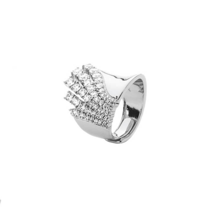 Anello Donna 4US Cesare Paciotti Ottone Bianco 4UAN8561W/L