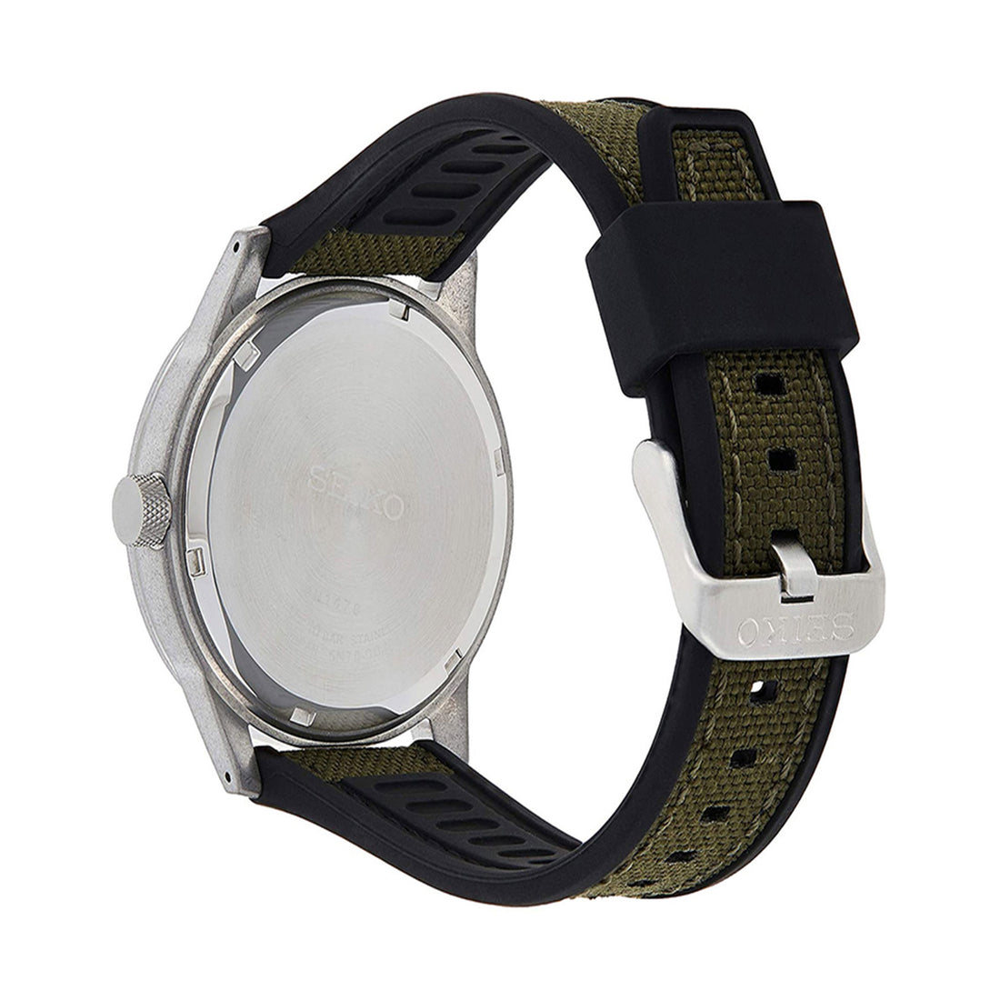 Orologio Uomo Seiko Sport Quarzo Gran Data Acciaio Cordura Gomma Verde SUR323P1
