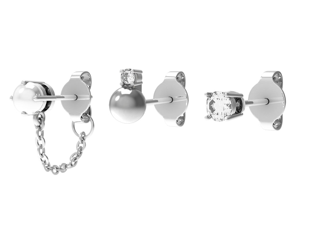 Orecchini Donna Argento 925 4US Cesare Paciotti Punto Luce Zirconi Perla 4UOR5743W